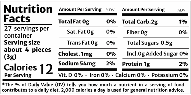 big fish cake nutrtional facts