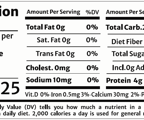 soy beef nutritional label